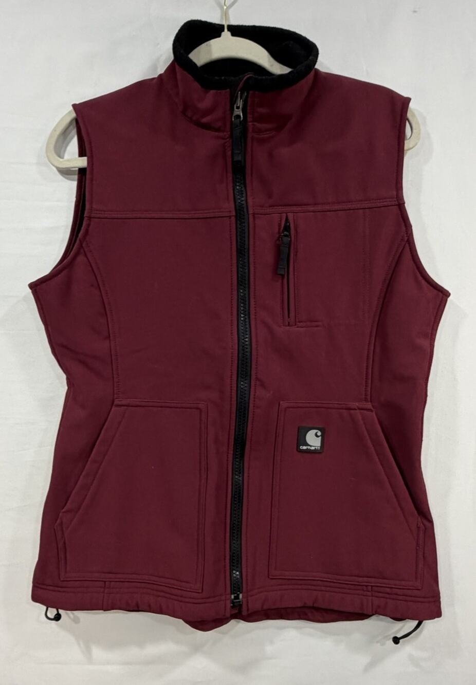 Carhartt For Women Vest Small Softshell Full Zip Up Burgundy WV002 Gorpcore
